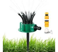 Arroseur de cour pour pelouse, système d'irrigation réglable à brume douce - Pulvérisateur d'eau multi-têtes - pour jardin, terrasse, parc, , parterres de fleurs, en pot d'extérieur