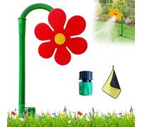 Arroseur de Fleurs Crazy Daisy pour Enfants, Rotation à 360° Joli Arroseur de Marguerites Dansantes, Outil D'arrosage de Jardin Polyvalent pour l'arrosage de la Cour (Red)