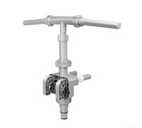 Arroseur de fontaine de piscine à double buse - Tête de pulvérisation à retour réglable pour refroidissement par eau de piscine et décoration de jardin - Plastique résistant aux intempéries - Gris