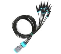 Arroseur de jardin 10 sorties noir pour arrosage de pelouse et plantes, 160 cm, raccord d'irrigation en plastique