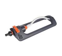 Arroseur de jardin à grande base, outil d'arrosage agricole fiable, portée réglable, 19 trous, design universel, facile à connecter, automatique orange et noir