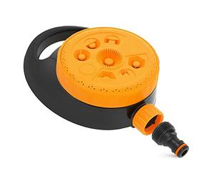 Arroseur de jardin avec arroseur statique réglable et portable avec support, 8 fonctions de pulvérisation, différents modes de pulvérisation, arroseur circulaire, arroseur circulaire, raccordement à