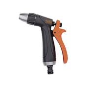 BLACK+DECKER Pistolet haute pression pour tuyau - Débit d'eau ajustable - Noir/Orange