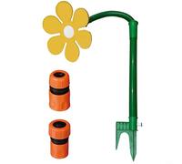 Arroseur de jardin en forme de fleur rotatif à 360 degrés pour pelouse, cour, jeux en plein air, arrosage de marguerite en plastique ABS avec connexion rapide, jaune