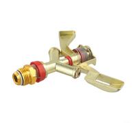 Arroseur de jardin en laiton robuste avec rotation complète pour une couverture uniforme de la pelouse, buse de pulvérisation d'eau réglable pour systèmes d'irrigation, raccord de 1,27 cm pour le
