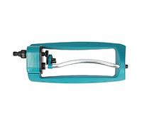 Arroseur de jardin oscillant automatique en plastique ABS et acier inoxydable avec couvercle de 43 cm de large pour le refroidissement des pelouses, légumes, champs et toits