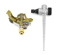 Arroseur de Jardin Rotatif 360°, Système d'Irrigation de Pelouse Réglable, Insert en Alliage de Zinc Résistant