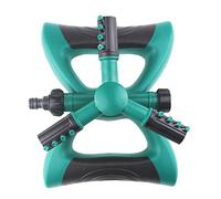 Arroseur de jardin rotatif à 360° avec 3 bras réglables - Système d'irrigation de pelouse - Pulvérisateur d'eau d'extérieur pour jardinage, arrosage cour, herbe, fleurs, potagers