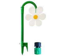 Arroseur de marguerite folle, arroseur de jardin amusant en forme de fleur de soleil dansant pour arroser les chiens et les enfants jouant rouge et jaune, arrosage de jardin (blanc)