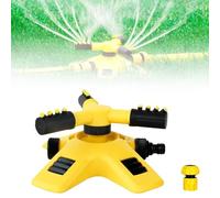 Arroseur de pelouse 2025 pour un arrosage uniforme, arroseur de pelouse pour grandes surfaces, buses de précision rotatives à 360° (avec raccord d'eau à 4 points)