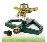 Arroseur de pelouse avec base en métal, arroseur de pelouse grandes surfaces, arroseur à pulsation, arrosage de grande surface, arroseur circulaire automatique rotatif à 360 °, pour l'irrigation de la