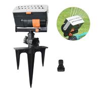 Arroseur de pelouse pour cour, oscillant automatique, 16 trous, 4 modes de pulvérisation, débit d'eau réglable, système de couverture de grande surface, maison et jardin