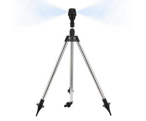 Arroseur de pelouse réglable d'arrosage des pieds avec trépied, pulvérisateur de jardin rotatif | Pulvérisateur d'eau télescopique avec rotation à 360° pour arrosage à grande échelle de jardin