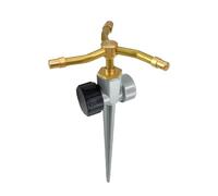 Arroseur de pelouse, système de pulvérisation à 3 bras en laiton pour l'irrigation | Arrosage circulaire complet à 360 degrés pour potager, serre, terrasse, paysage de jardin, cour