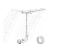 Arroseur de piscine, fontaine de piscine, 35,6 x 17,8 cm, compact à double tête dans le sol, pompe réglable à 360°, pulvérisateur rafraîchissant pour terrasse, jardin, extérieur et été