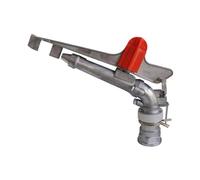 Arroseur de pluie à impact de 5,1 cm, en alliage d'aluminium, longue portée, tête d'irrigation de l'eau de 30 à 40 m, pulvérisateur robuste réglable à 360° pour cultures agricoles, pâturages et