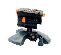 Arroseur d'eau oscillant avec 16 buses réglables pour irrigation de pelouse de jardin, système d'arrosage de 22 x 23 x 12 cm