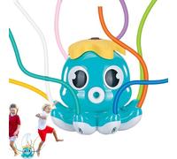 Arroseur d'herbe en forme de pieuvre avec 8 tuyaux pivotants | Spray d'eau pour garçons et filles à partir de 3 ans pour la piscine d'herbe et les activités de plein air