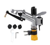 Arroseur d'impact 360 degrés Automatique Rotation Grande Zone Arroseur d'irrigation avec 1 1/2 pouce FNPT interface pour jardin Lawn Alloy Matériel 24x19cm