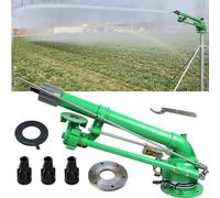 Arroseur d'irrigation agricole et pistolet pulvérisateur avec buse de rechange, portée d'eau de 26 à 53 m pour l'irrigation des terres agricoles et le dépoussiérage industriel