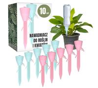 Arroseur / Distributeur D'eau Pour Plantes Et Fleurs Avec Robinet 10pcs. | Distributeur En Vert Et Rose | Arroseur De Fleurs