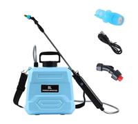 Arroseur électrique amélioré à piles 5 L/8 L avec poignée rechargeable, buse rétractable, sangle d'épaule réglable, intensité de l'arrosage, jardin