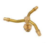 Arroseur en laiton offrant une couverture d'irrigation à 360 degrés pour l'entretien de la pelouse, l'hydratation des serres et les besoins d'arrosage des cultures de plein champ (trois fourchettes)