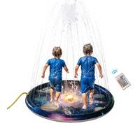 Arroseur Enfant,Tapis d'éclaboussure de Piscine thème Spatial - Arroseurs pour Jeux d'eau en extérieur - pour Les Petits dès 3 Ans Parc Piscine Plage arrière-Cour pelouse Patio Jardin extérieur