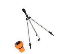 Arroseur extensible en acier inoxydable avec buses interchangeables de 2,5 cm, connecteur à dégagement rapide, montage au sol, tête d'arrosage stable