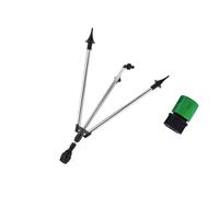 Arroseur large zone de montage sur trépied 90 180 degrés réglable à 360 degrés Motif pulvérisé Base en métal stable Convient pour une utilisation en extérieur Tête d'arrosage trépied en acier