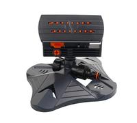 Arroseur oscillant de Jardin, Mini Turbine 16 Jets, Conception de Base lestée Stable et de Taille compacte, catégorie d'accessoires d'irrigation, de pelouse extérieure, parterres de légumes, Fer