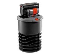 Arroseur oscillant escamotable OS 140 de Gardena : système d'arrosage pour surfaces carrées et rectangulaires jusqu'à 140 m2, portée jusqu'à 15 m, peut être installé au niveau du sol (8220-29)
