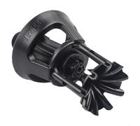 Arroseur oscillant oscillant pour irrigation de jardin et ferme, rayon de pulvérisation réglable de 6 à 9 m, faible pression de fonctionnement de 2,5 à 3,5 kg, connexion DN15, buse en plastique (noir)