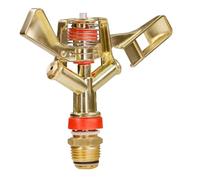 Arroseur pulsé en métal à Filetage mâle 1/2 3/4'' en Alliage de Zinc, Bras oscillant à 360°, buse de pulvérisation d'eau for l'irrigation des serres et des Jardins(1PCS 1l2 inch)
