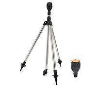 Arroseur Rotatif Automatique avec trépied, buse d'arrosage à 360 degrés, pulvérisation Uniforme d'irrigation agricole, Plastique en Acier Inoxydable, Hauteur réglable de 56 à 89