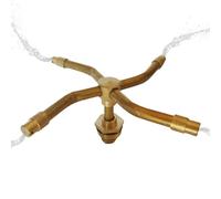 Arroseur rotatif automatique | Buse pour irrigation à l'eau avec 3 ou 4 bras | Tête d'arrosage rotative à 360° pour arrosage, terrasse, cour, jardin, maison, extérieur, parterre, ferme
