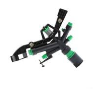 Arroseur rotatif d'extérieur avec raccord de 2,5 cm et quatre têtes de pulvérisation pour une utilisation fiable de la pelouse et du jardin