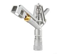 Arroseur rotatif en alliage de zinc avec double buse pour arrosage du jardin, jet réglable en métal