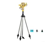 Arroseur trépied réglable en hauteur avec rotation à 360 degrés pour une utilisation dans la cour couvrant efficacement de grandes surfaces avec plusieurs modes de pulvérisation pour jardins et