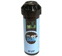 Arroseur Turbine 40-360° Portée 8-15m - Réglage Tournevis Cruciforme - Pointeur Indicateur d'Arc Sélectionné - Mécanisme Anti-Dommage - Filtre Interne Amovible - Pression 1,5-4 Bars - Rain