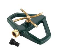 Arroseurs à pulsion en métal avec base en métal, arroseur rotatif automatique à 4 bras à 360 degrés en alliage de zinc robuste pour irrigation de cour et d'herbe