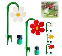 Arroseurs Crazy Daisy - Arroseurs d'eau en forme de fleur dansante - Piquet de tournesol rotatif à 360° avec adaptateur, pulvérisateur d'arrosage de pelouse, pour arroser les chiens et les enfants (2
