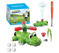Arroseurs de Jardin d'- Jeu De Crocodile Baseball pour Arrière-Cour,Arroseur Rotatif À Trois Cent Soixante Degrés pour,pour Fête Plage Piscine Parc Vacances Été 3 Ans Et Plus Garçons