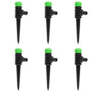 Arroseurs rotatifs 6 pcs vert et noir 3x6x19,5 cm ABS et PP vidaXL