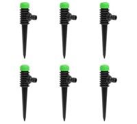 vidaXL Arroseurs rotatifs 6 pcs – Rotation 360° – Vert et noir – Compact et stable