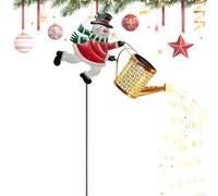 Arrosoir De Noël À Energie Solaire - Lumière Solaire Décorative de Bouilloire en Bonhomme de Neige,Lanterne Étanche pour Paysage - pour Jardin Cour Porche Pelouse Allée Aménagement Paysager