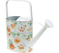 Arrosoir décoratif vintage en métal avec motif de roses, décoration estivale de jardin, arrosoir nostalgique, H31,5 cm