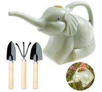 Arrosoir Éléphant Pot de Fleur 2L Arrosoir Éléphant Créatif Elephant Arrosoir avec Trois Outils Desserrés pour Plantation, Le Jardinage, la Décoration de la Maison (Vert)