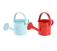 Arrosoir en métal, 2 arrosoirs simples pour enfants, seau d'arrosage en fer pour enfants, bouilloire d'arrosage, pour plantes de jardin, fleurs, 15 x 7,5 x 7,5 cm