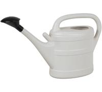 Arrosoir en plastique recyclé de 10 litres extérieur - Gris clair avec rosace amovible et support rose